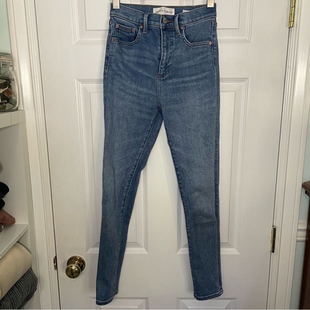 Denim Forum Aritzia The Lola High Rise Skinny Blue Jeans 28L